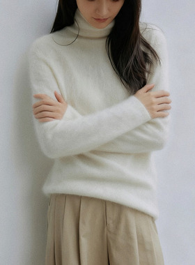 Forme Tome羊绒羊毛半高领堆堆领保暖毛衣秋冬松弛感百搭
