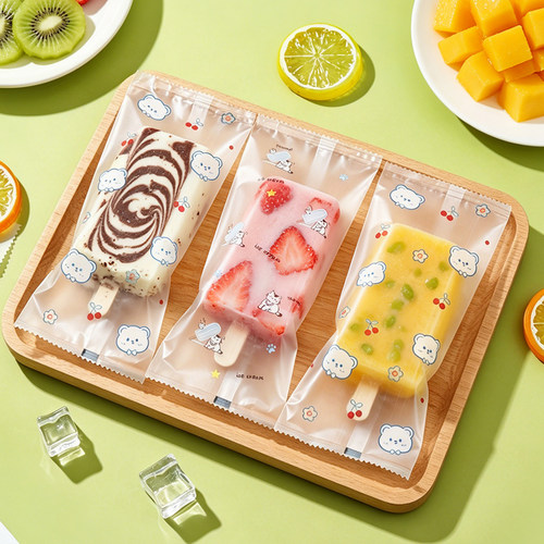雪糕包装袋樱桃小熊食品级机封袋