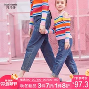 Quần áo cho bé gái Mama quần jean mùa thu 2019 mới cho bé thời trang quần dài hoang dã giản dị cha mẹ-con - Trang phục dành cho cha mẹ và con