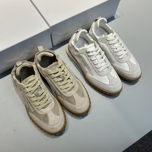 H家同款爆款休闲鞋复古德训鞋超火款真皮阿甘鞋