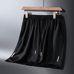 空调裤 2024休闲宽松直筒冰丝透气弹力运动五分裤 男夏季 速干短裤
