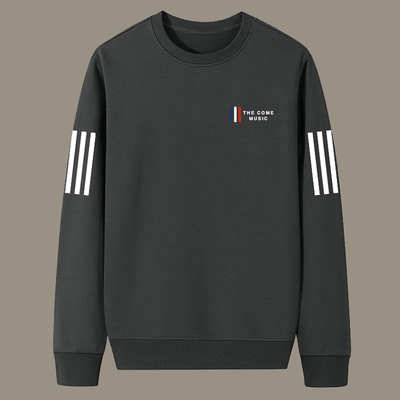 男士卫衣春秋新款圆领宽松加厚无帽套头上衣青年长袖男款外套百搭