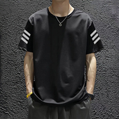 休闲凉感半袖 夏季 男透气薄款 印花速干短袖 宽松运动圆领t恤 男士