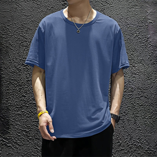 弹力速干衣运动短袖 宽松冰爽透气健身跑步大码 速干t恤男半袖 夏季