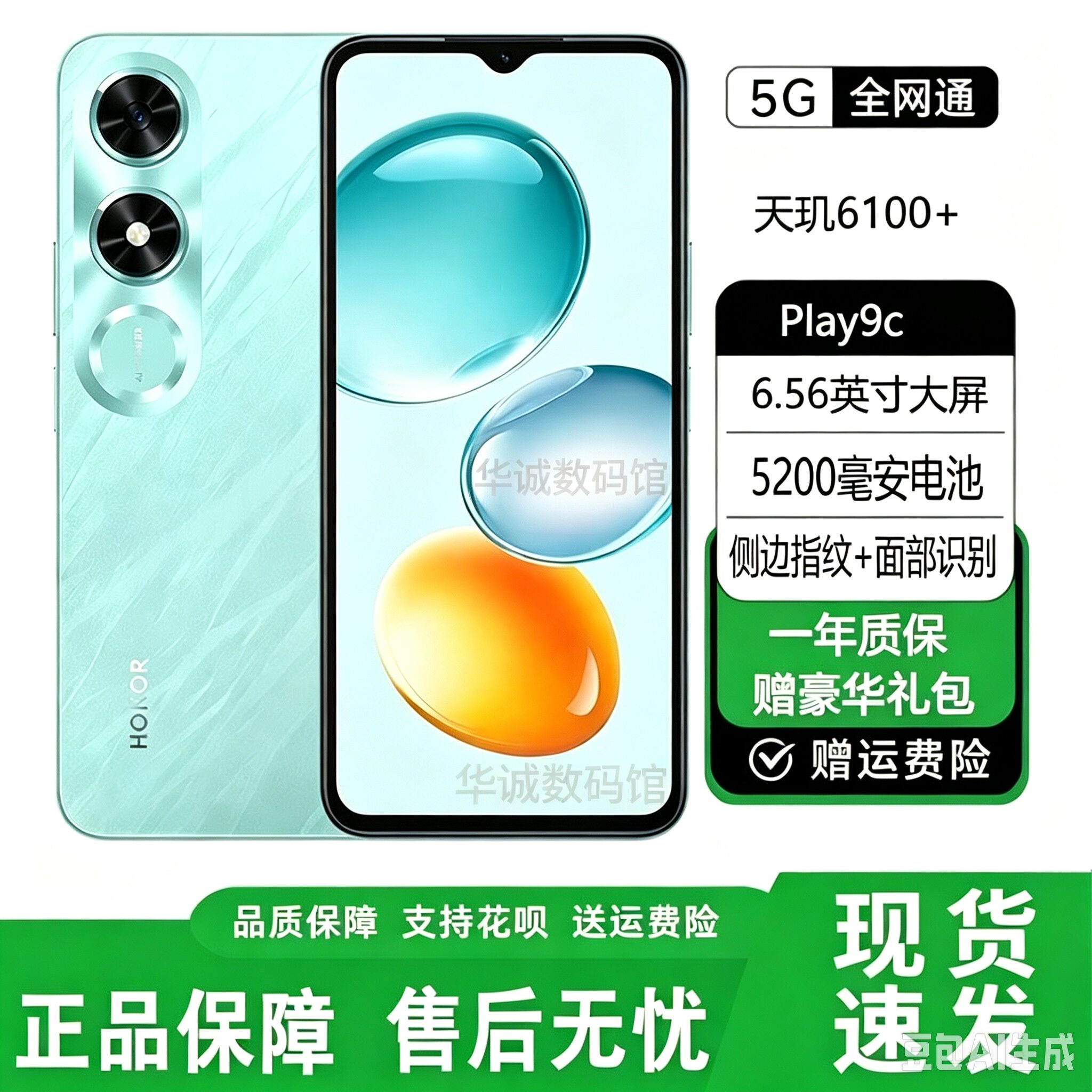 honor/荣耀Play9C全网通5G学生游戏王者五星抗跌耐摔5200毫安手机