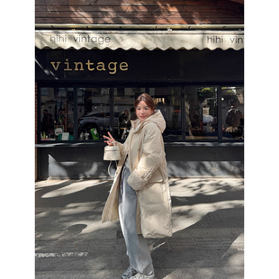 356g牛角扣长款 充绒量344g 连帽羽绒服 90白鸭绒 小乐专享