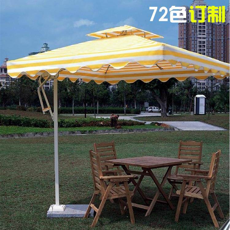 十二年工保伞安岗亭伞边柱遮伞手摇阳单厂边铝合金手摇侧546立伞