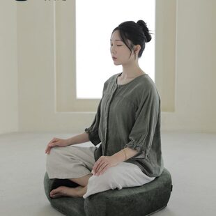 久坐不累神器墨绿色打坐沙发打坐椅禅修椅家用 心冥想椅高凤麟日式