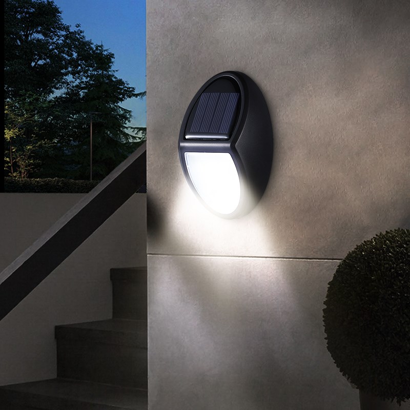 太阳能光控感应壁灯现代简约花园别墅庭院灯O新农村家用防水户外