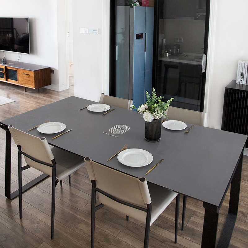 【皮革桌b垫】新款简约防水防油防污免洗办公餐桌软盖布防尘定制