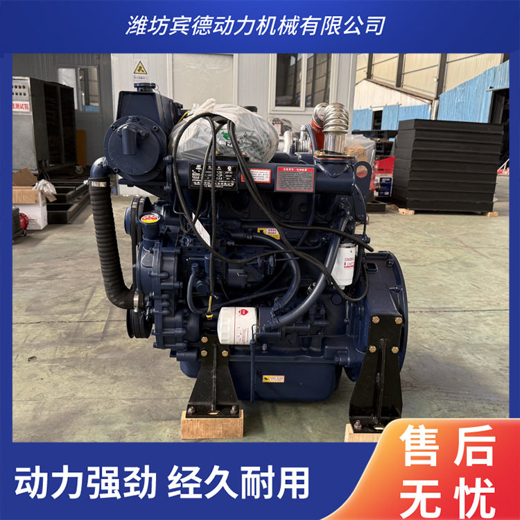 船用56KW柴油发动机1500转海淡水交换器四缸增压水冷带挂桨机