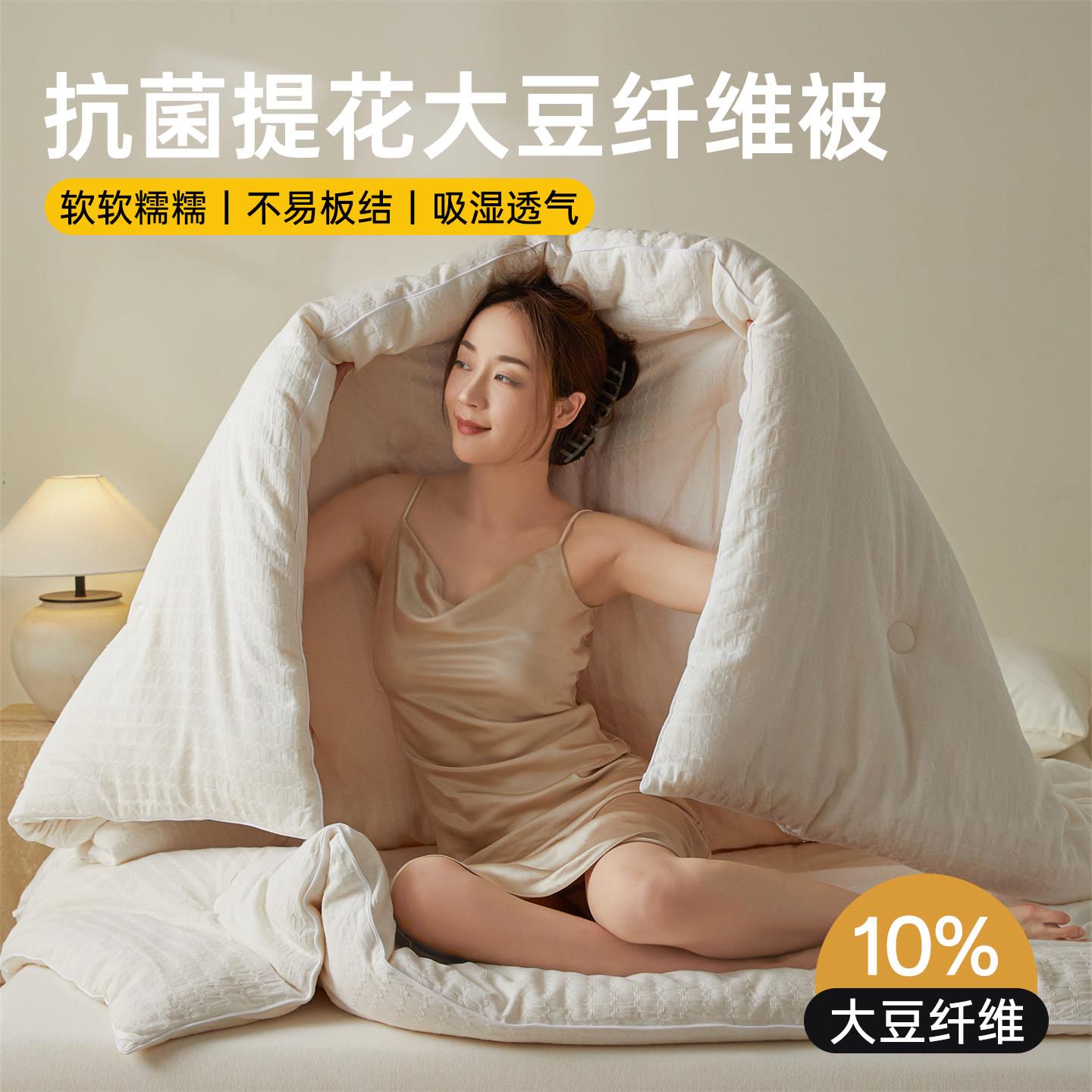 2025新款A类良品提花大豆纤维被子被芯春秋加厚冬被单人150x200cm