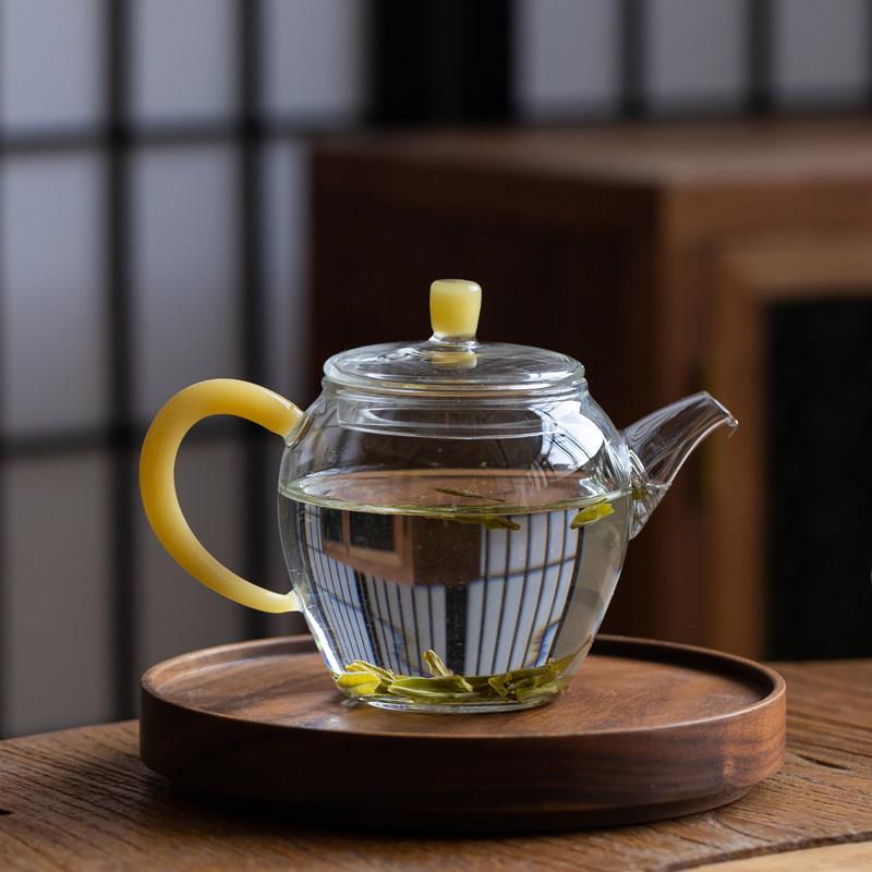 耐高温玻璃泡茶壶小茶壶滤网内置家用一人用单壶泡茶器高硼硅茶壶