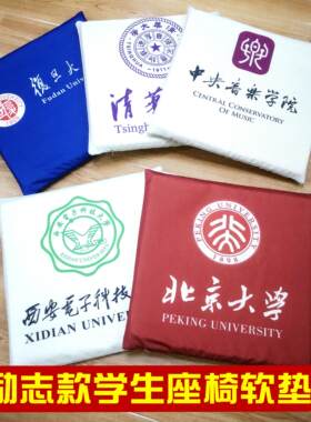 定制清华北大复旦交大浙江大学名校周边学生椅子坐垫教室凳子软垫