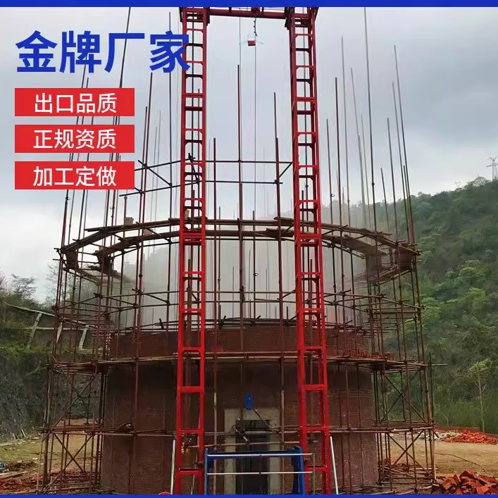 2022工地灰斗车砖头上货机 盖房使用货物升降机 两柱一篮货梯