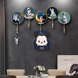 创意入户门卡通挂钩客厅卧室玄关晶瓷画收纳儿童房立体铁艺挂衣钩