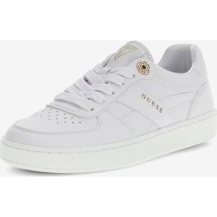 代购GUESS女士板鞋透气轻便舒适软底白色圆头平跟系带日常穿搭