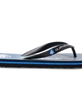 代购Quiksilver男士人字拖舒适透气轻便防滑黑色蓝色平跟橡胶底