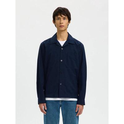 代购SELECTED思莱德男士衬衫透气抗皱棉质长袖商务休闲衬衣爆款