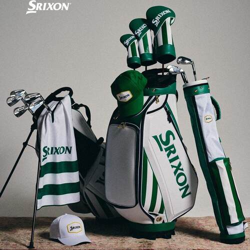 代购srixon 26年春季限量版高尔夫球杆包立式包支架包简约白绿色