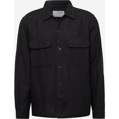 代购SELECTED思莱德男士衬衫透气抗皱棉质长袖商务休闲衬衣爆款