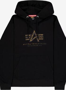 代购Alpha Industries阿尔法工业男士卫衣保暖舒适黑色棉质日常