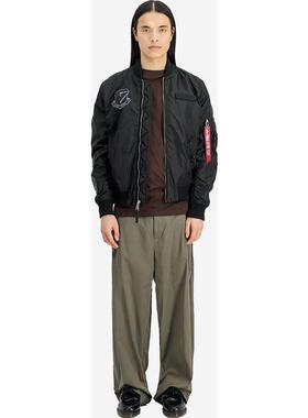 代购Alpha Industries阿尔法工业男士夹克防风保暖黑色无衬里