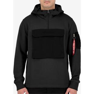 代购Alpha Industries阿尔法工业男士卫衣保暖防风连帽纯色户外