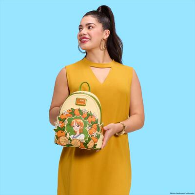 代购Loungefly海贼王独家娜美橘子迷你双肩背包贴花压纹时尚休闲