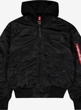 代购Alpha Industries阿尔法工业男士夹克保暖防风黑色加绒春秋