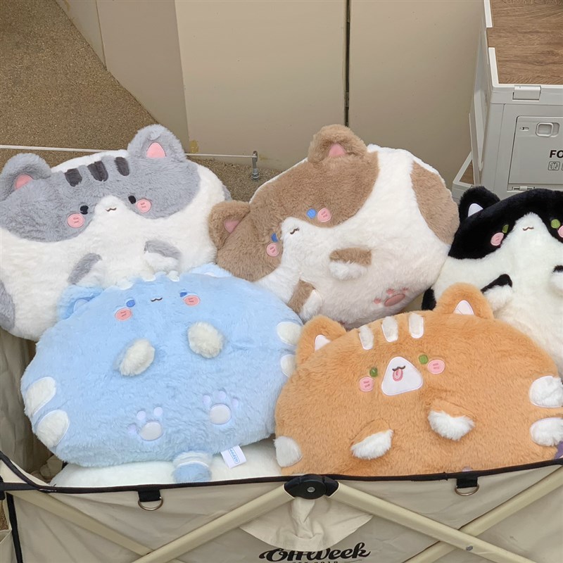 咚咚研究所团团喵抱枕款 可爱猫咪靠枕靠K垫公仔玩具玩偶女生礼物