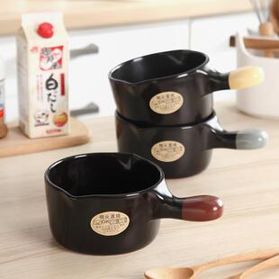 陶瓷小奶锅可爱婴儿宝宝辅食锅迷你砂锅热牛奶单柄小锅围炉煮茶锅