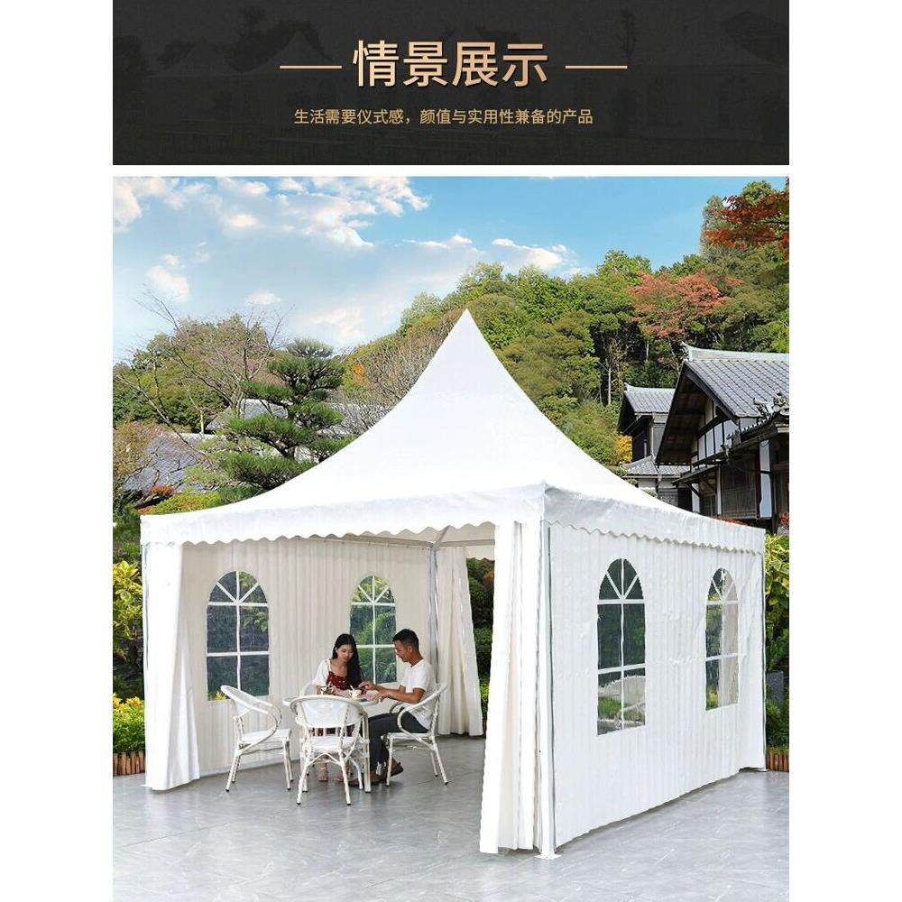 户外尖顶帐篷展会车展活动遮阳篷婚庆停车广告大型白色欧式篷房