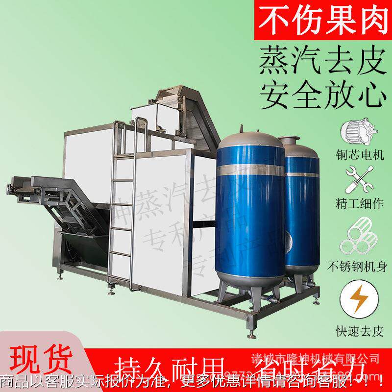 多能西红蒸汽去皮机 洋柿物理功高压脱皮设柿OMV备 番茄子果蔬剥