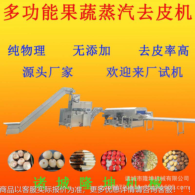 GCT全自动果蔬削薯皮机 洗薯片加工流水线清去条皮设备 纯物理去