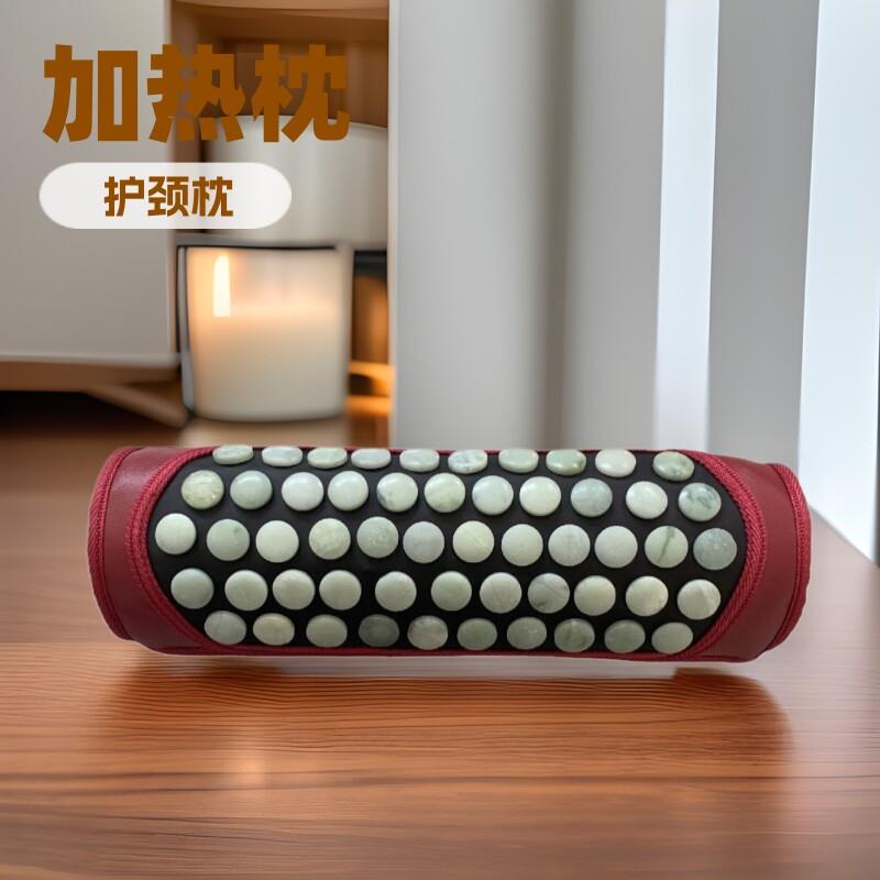 玉石加热枕头颈椎玉枕温热护颈枕头岫玉枕头升级数显开关