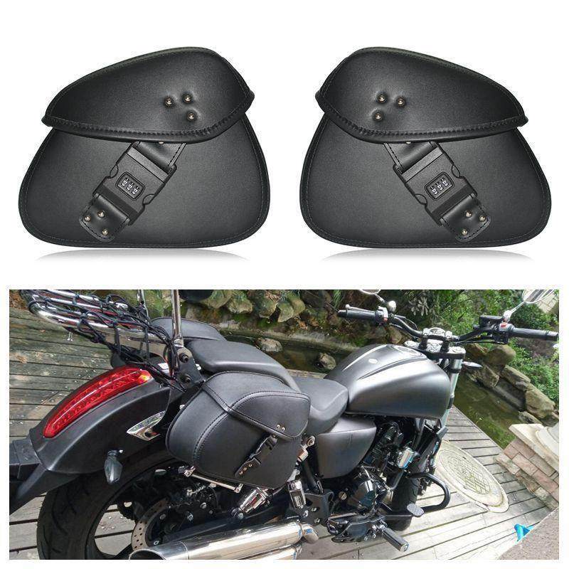 摩托车密码锁挂包哈雷电动车巡航太子改装防水边侧边箱边袋马鞍包