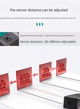 合熠ZL-B20N/B10N/B05N背景抑制光电开关红外传感器限位感应开关