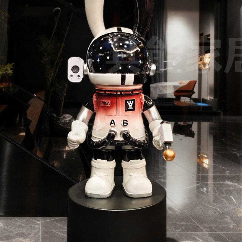 太空兔子宇航员星际兔客厅落地大摆件电视柜旁边星空投影轻奢装饰