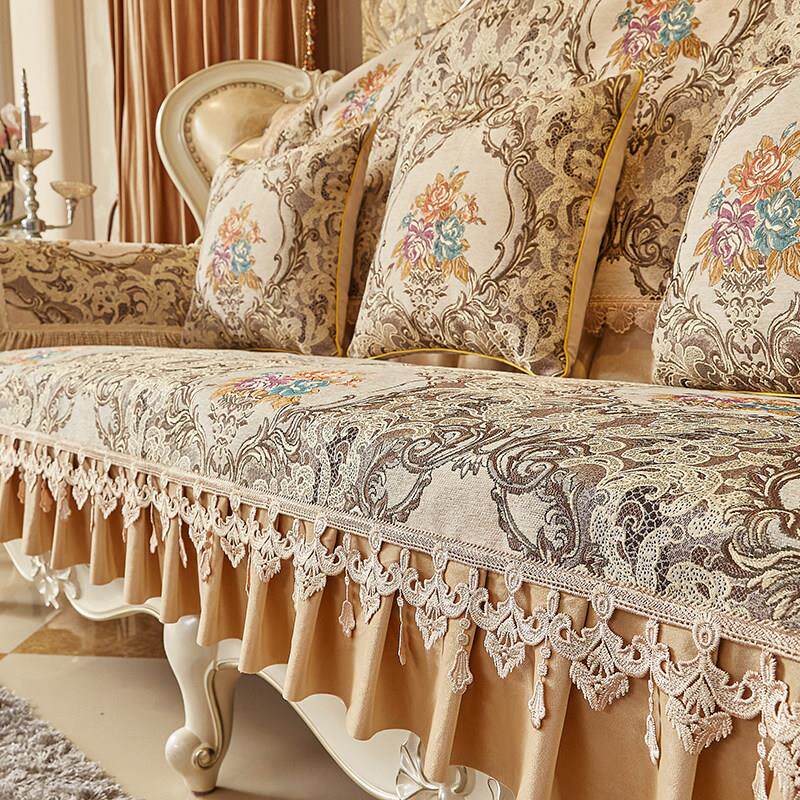 欧式沙发垫奢华贵妃皮坐垫防滑套罩四季通用专用三坐新款垫子定制