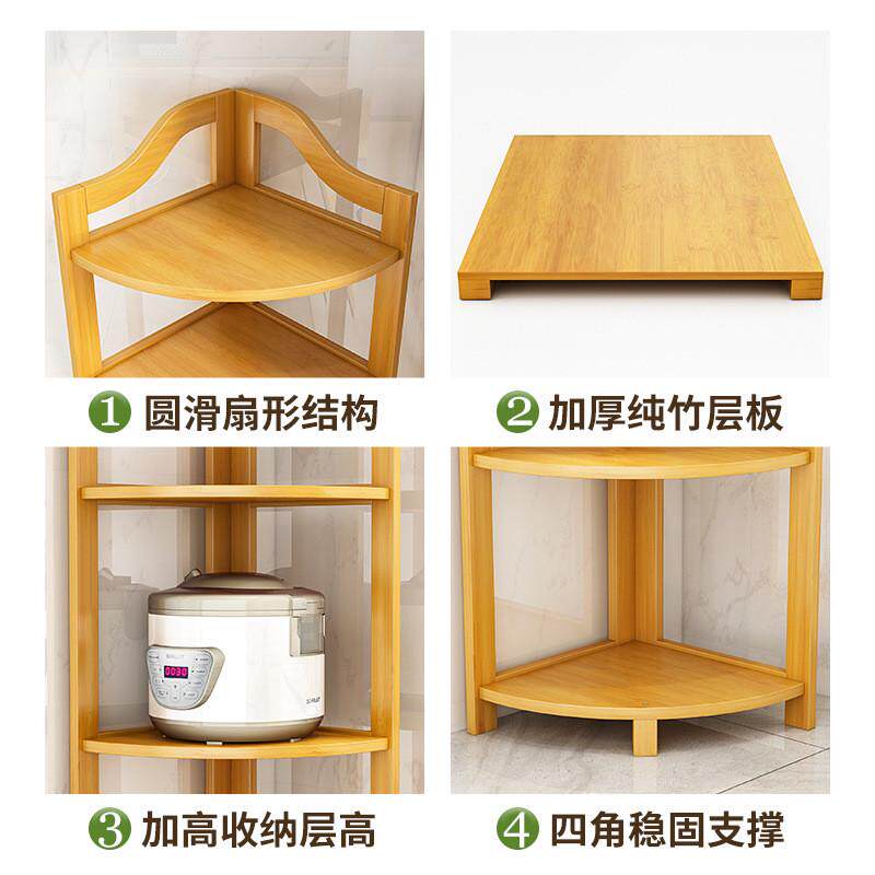墙角置物架三角架子靠墙实木花架两层拐角柜三角形客厅扇形转角架