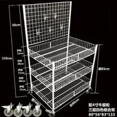 三层折叠地推车促销 花车地摊货架流动摆摊户外小推车摆摊小推车