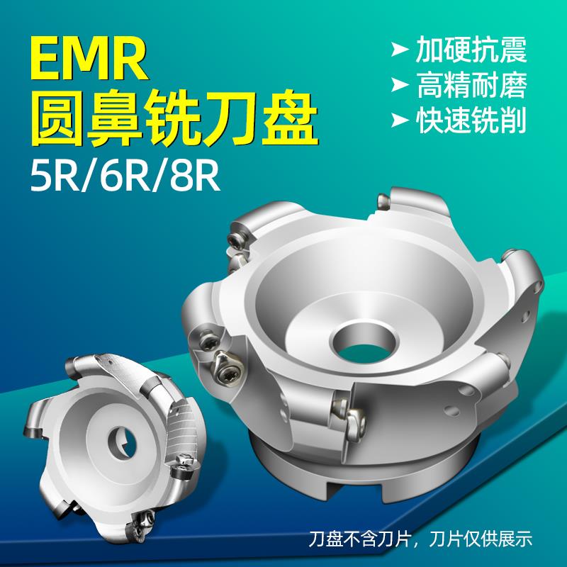 EMR刀盘面铣刀盘R5刀盘舍弃式圆鼻铣刀盘R5 R6 50 63 80 100 125