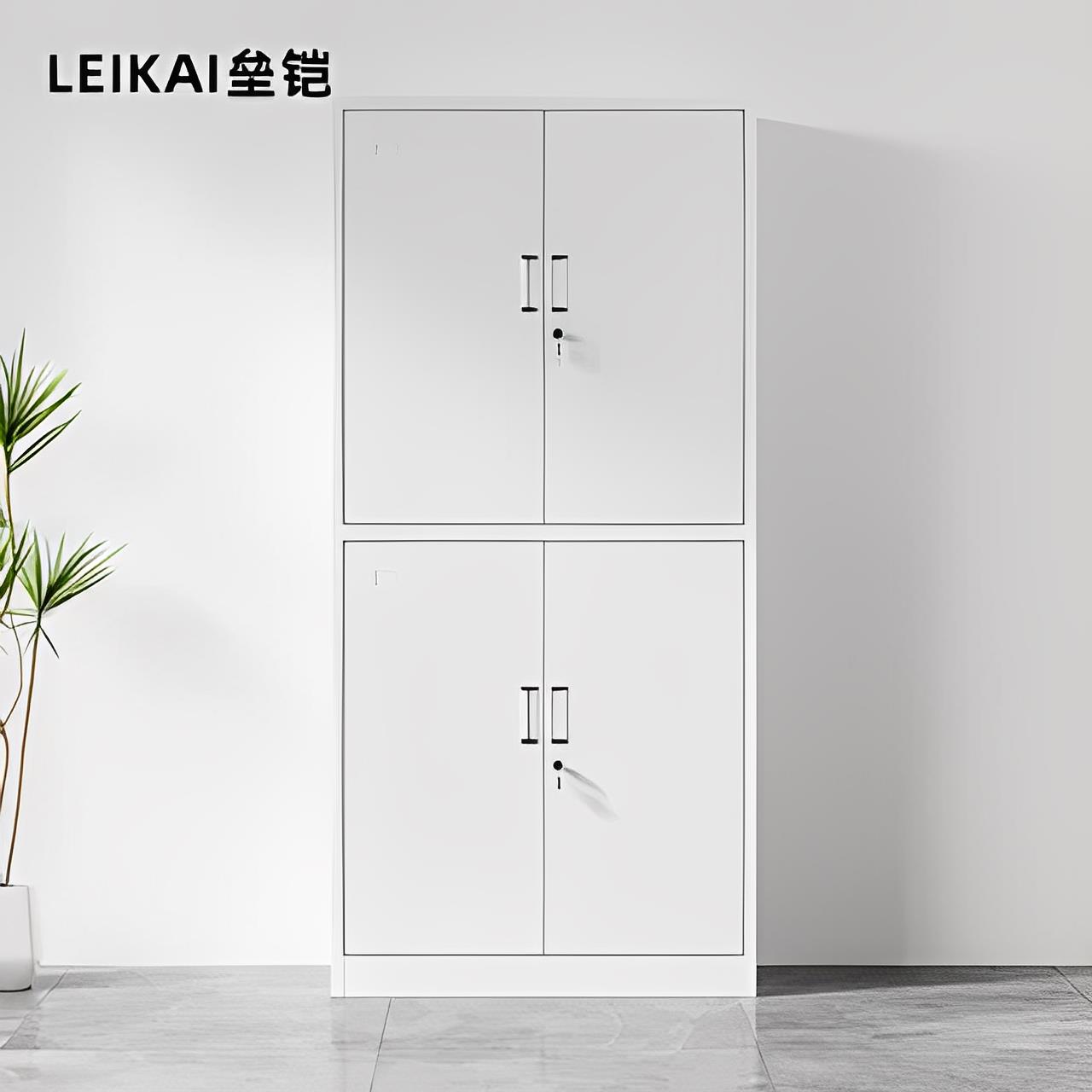 通双节铁皮文件柜办公室资料档案凭证柜带锁收纳柜钢制书柜收纳柜