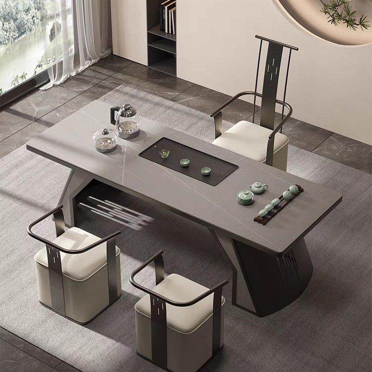 轻奢岩板茶桌大茶台简约大板泡茶桌套装办公室茶桌椅组合阳台功夫,住宅家具,家用茶台/茶桌,淘宝优惠券,粉丝福利购,淘宝优惠卷