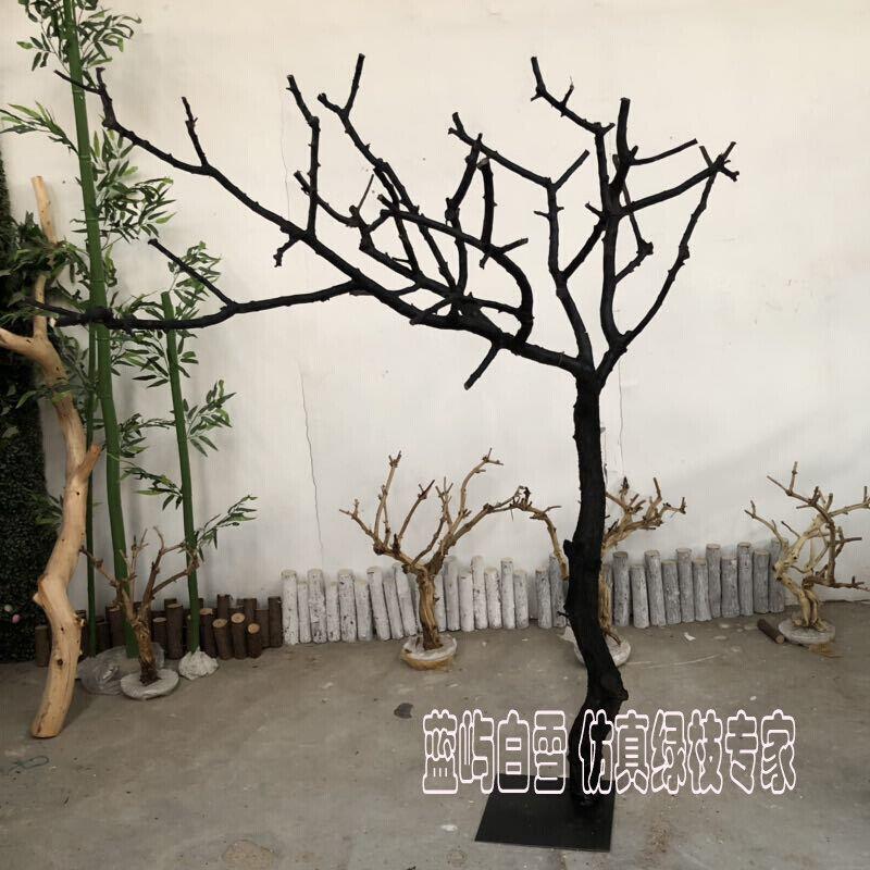 仿真树杈摆件 室内假树杆装饰 许愿树枯树杆 中国风绿植摆饰