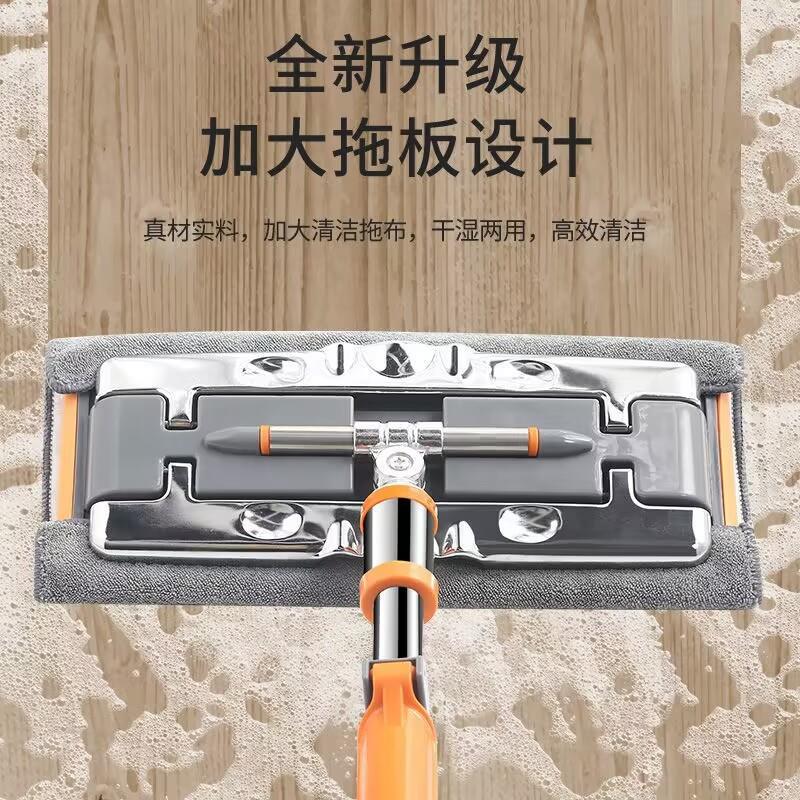 夹布平板拖把家用一拖净2026新款夹板抹布毛巾拖布地拖木地板专用图片
