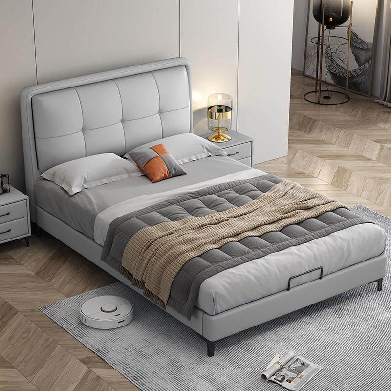 轻奢儿童床女孩1.35米现代简约1米2小户型男孩单人床1.5m实木皮床