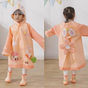 儿童雨衣女童可爱轻便幼儿雨披幼儿园宝宝书包位雨披带收纳袋 韩版