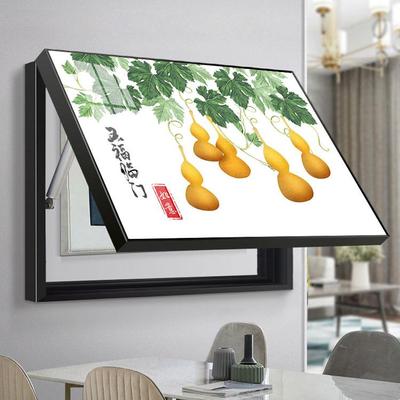 免打孔五福临门电表箱装饰画2022款电源开关壁画高档掀盖遮挡挂画